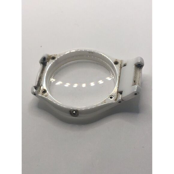 Michael Kors Watch Parts Case Only White Ceramic No Crystal 38mm GY390 - Picture 7 of 9